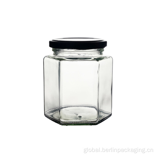 Food Jar Hexagonal Glass Honey Jar Factory